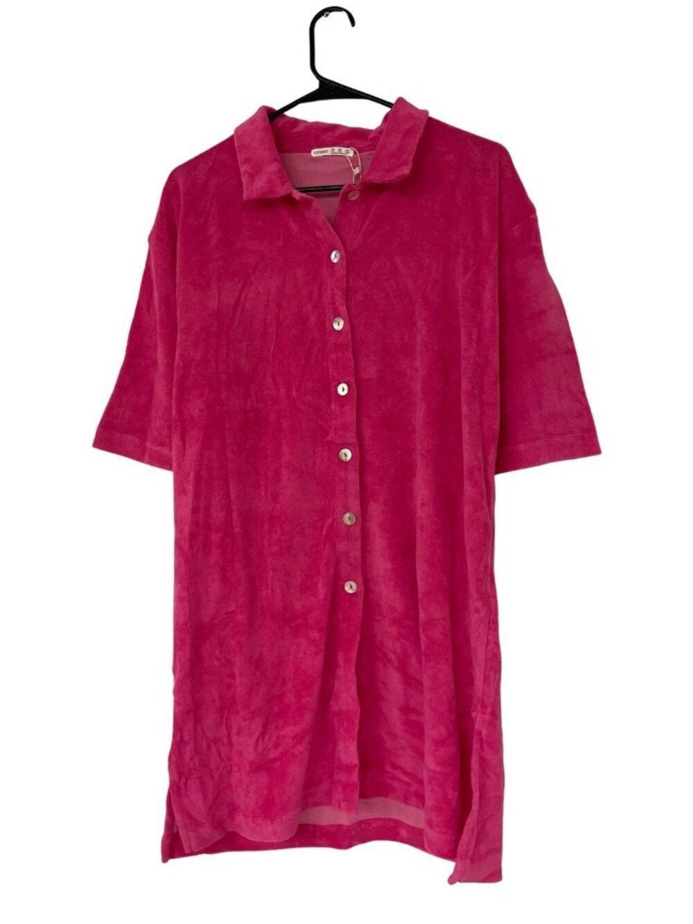 Oysho Womens Shirt Dress M L Pink Mini beach swim cover up 0214/160 NWT